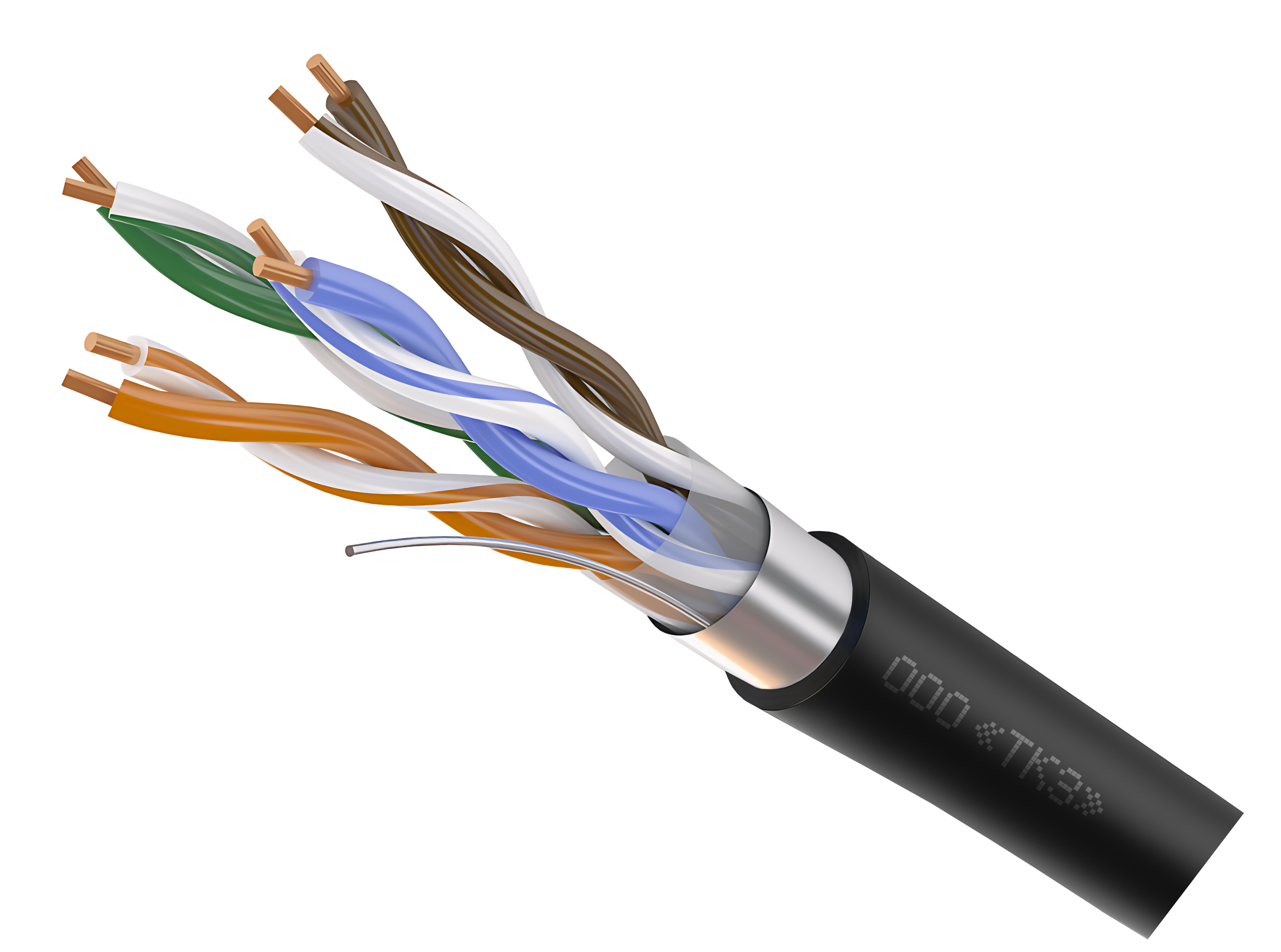 LAN кабель высокочастотный парной скрутки F/UTP Cat 5e PVC нг(А)-LSLTx